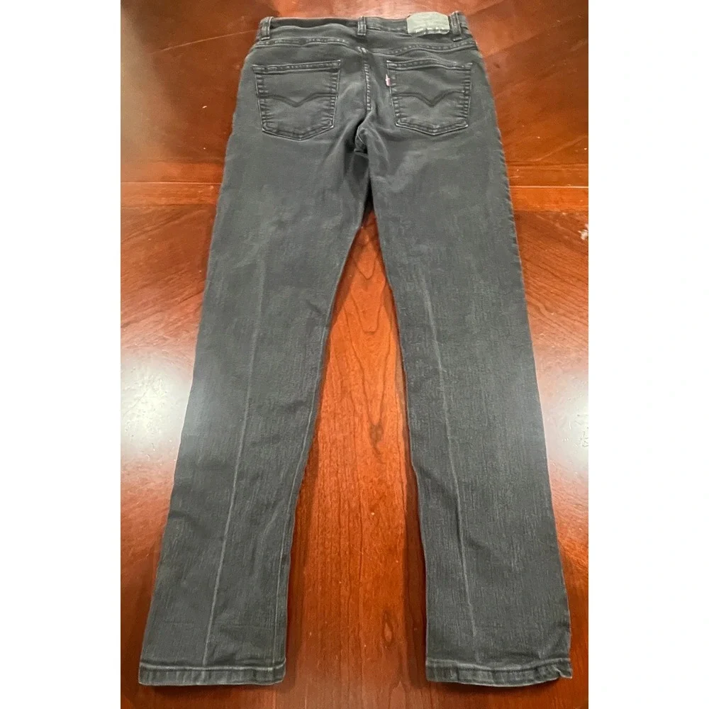 Levi's 511 Slim Jeans Kids Size 18 Tag 29x31 Meas 29x28.5 Black Performance Flaw